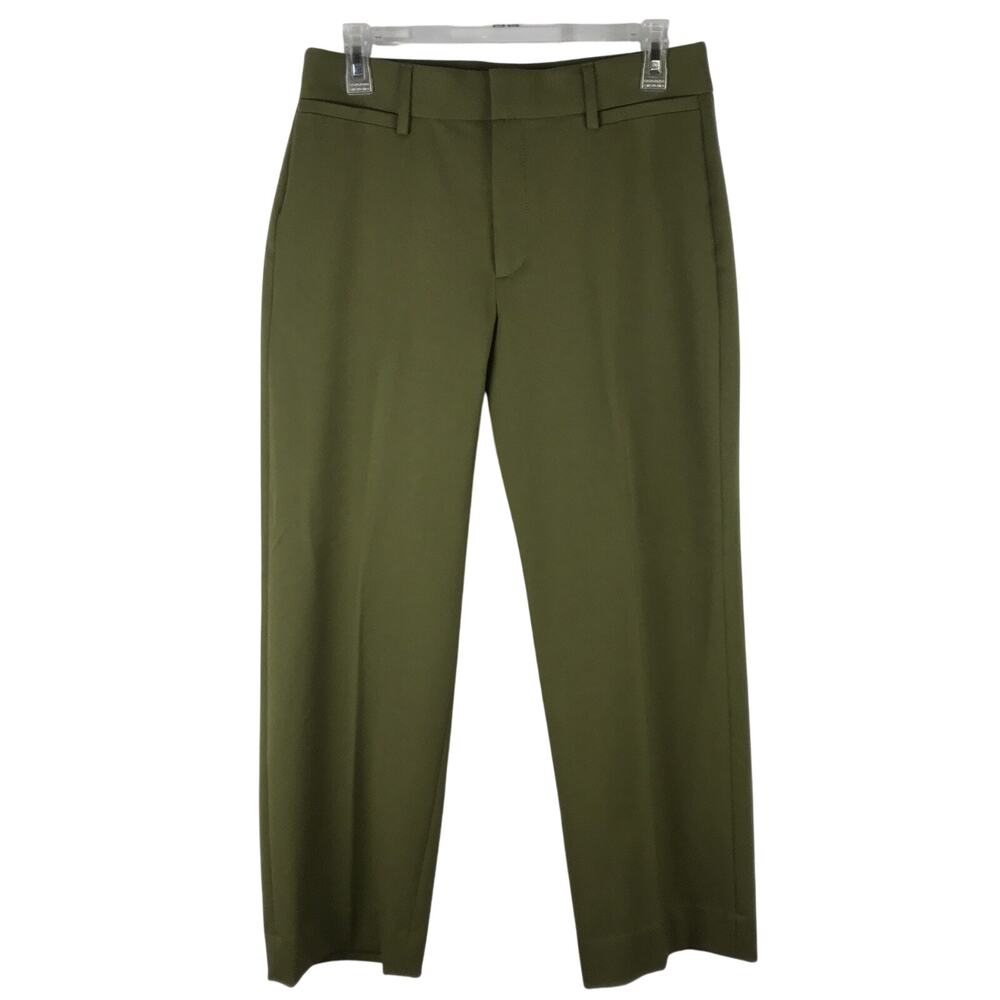 NWT Banana Republic Mid Rise Ankle Dress Pants Straight Leg Crop Green Womens 6L
